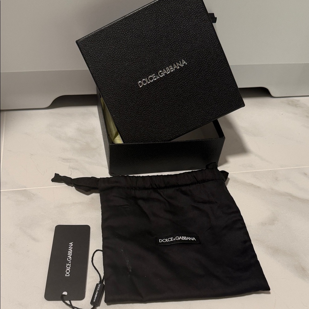Dolce & Gabbana Black Box with Pouch and Tag